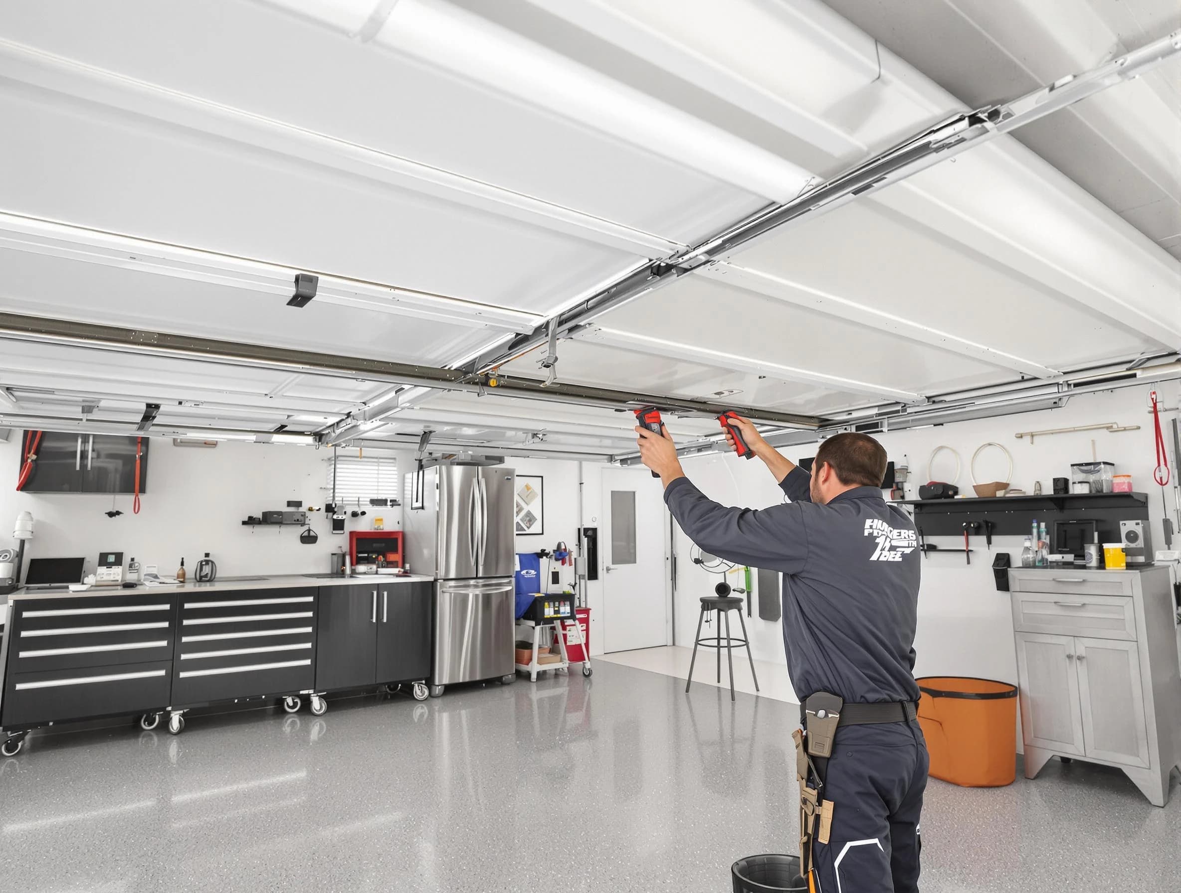 Overhead garage door repair service by Center Garage Door Repair in Center