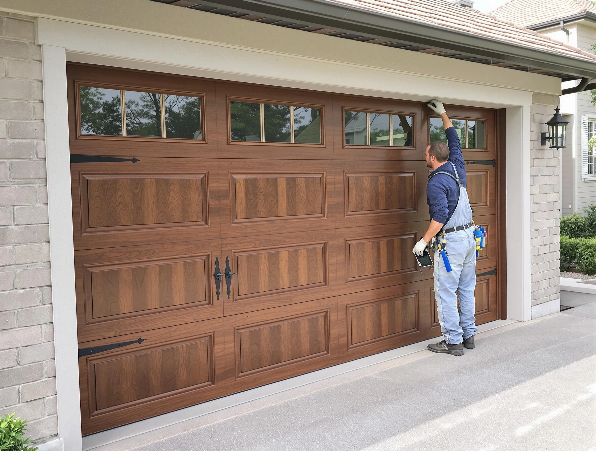 Custom garage door showcase by Center Garage Door Repair in Center