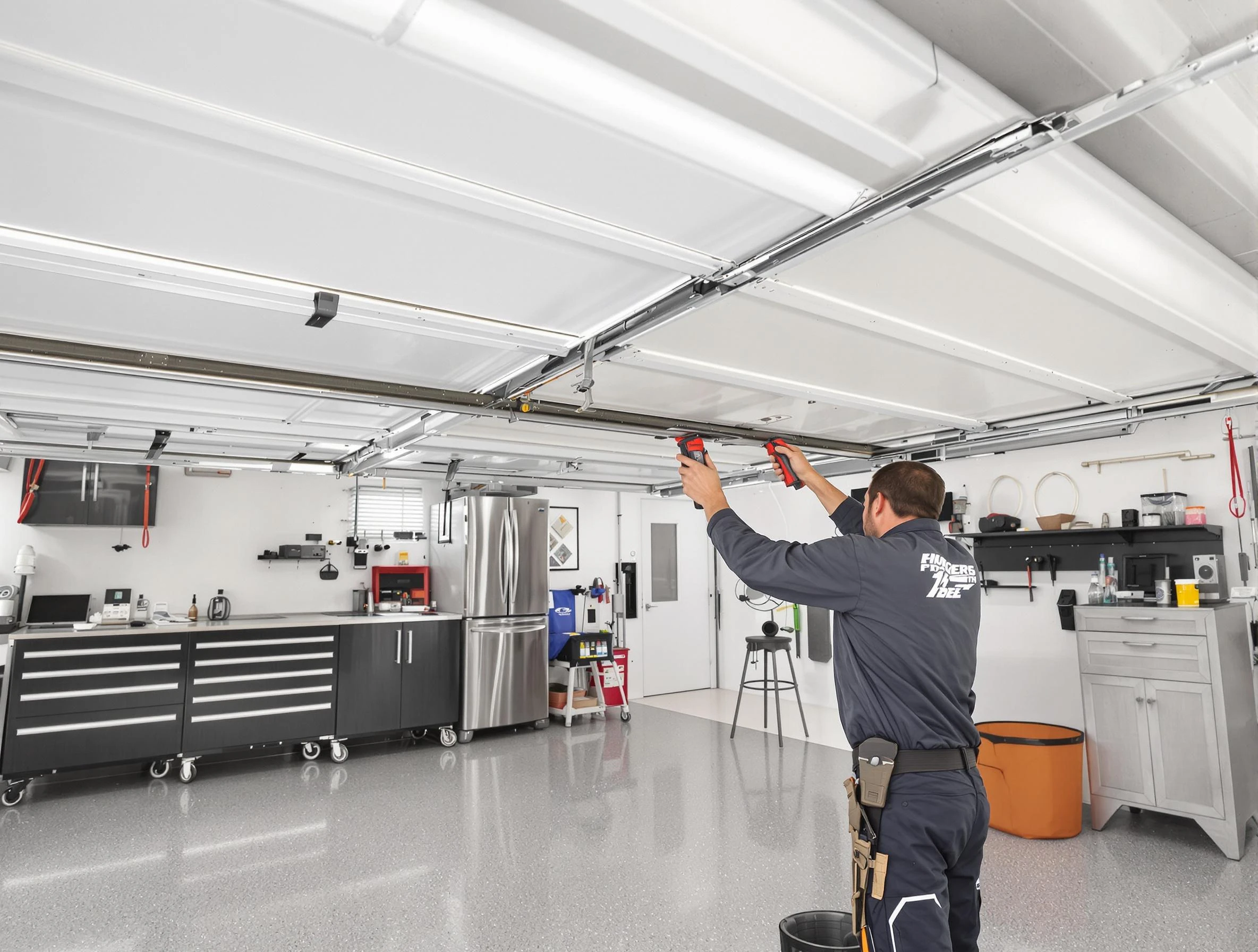 Overhead garage door repair service by Center Garage Door Repair in Center